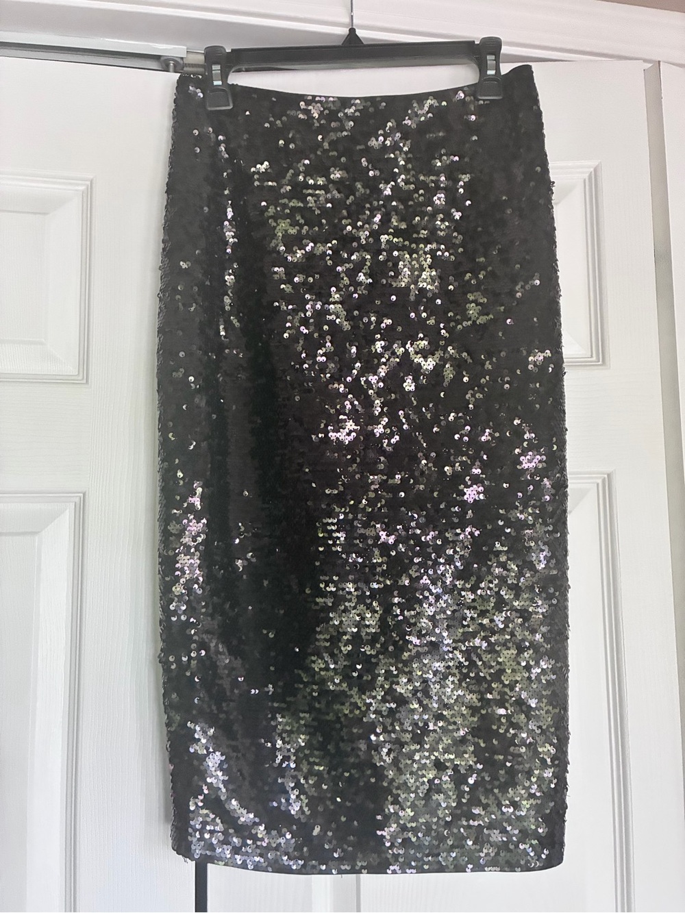 Michael Kors Black Sequin Pencil Skirt